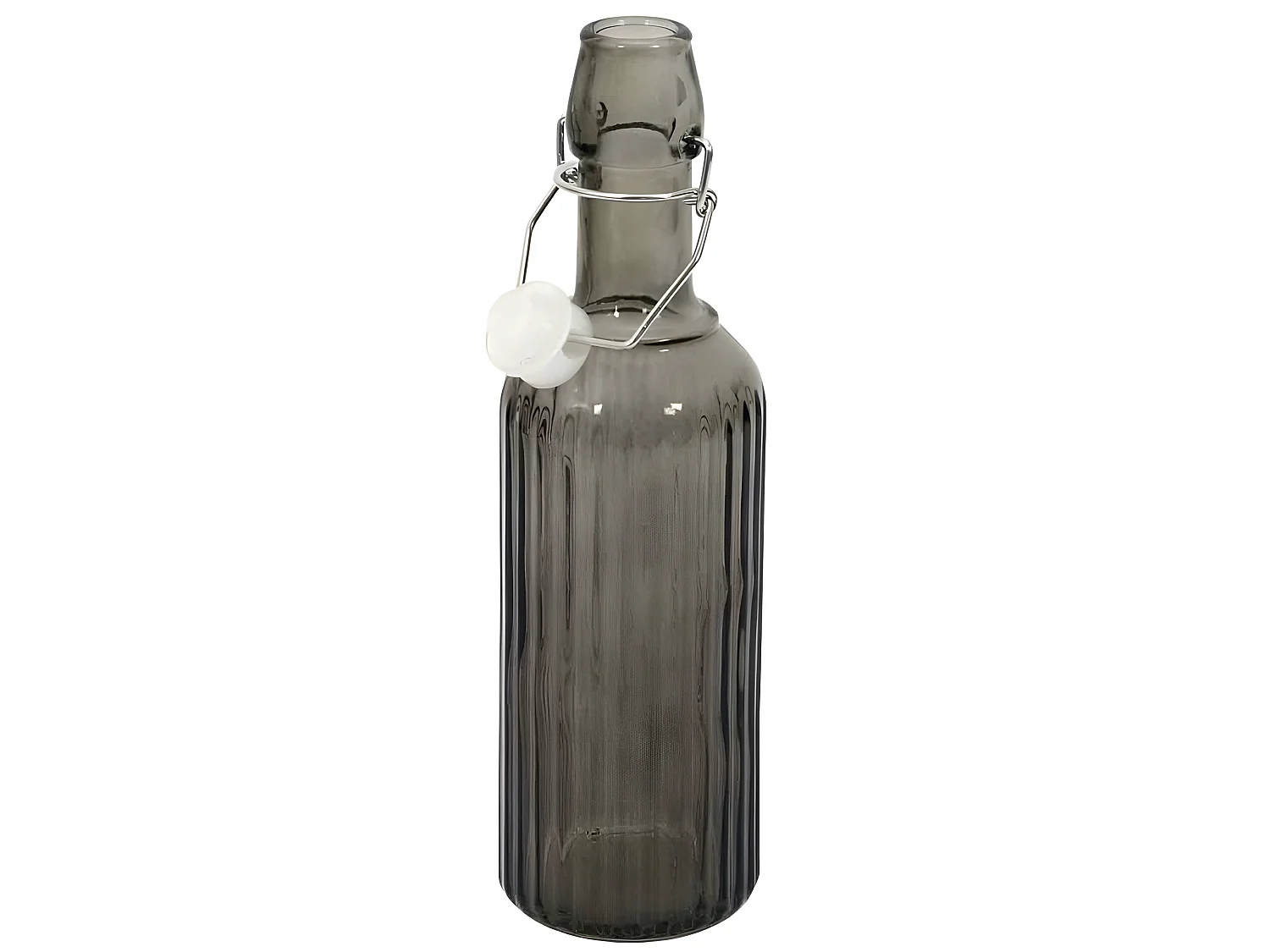 Bouteille en Verre Design "Clapet" 50cl Gris