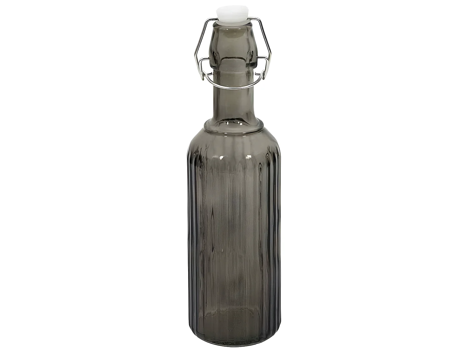 Bouteille en Verre Design "Clapet" 50cl Gris