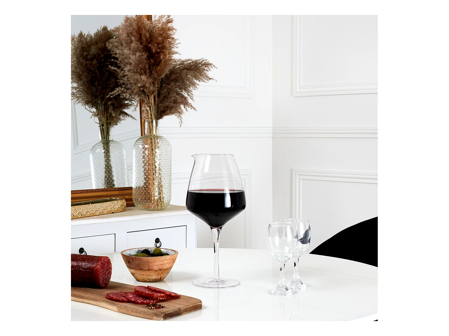 Carafe Vin Forme Verre 1.6l Blanc