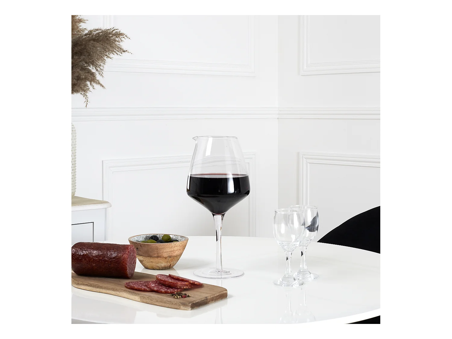 Carafe Vin Forme Verre 1.6l Blanc