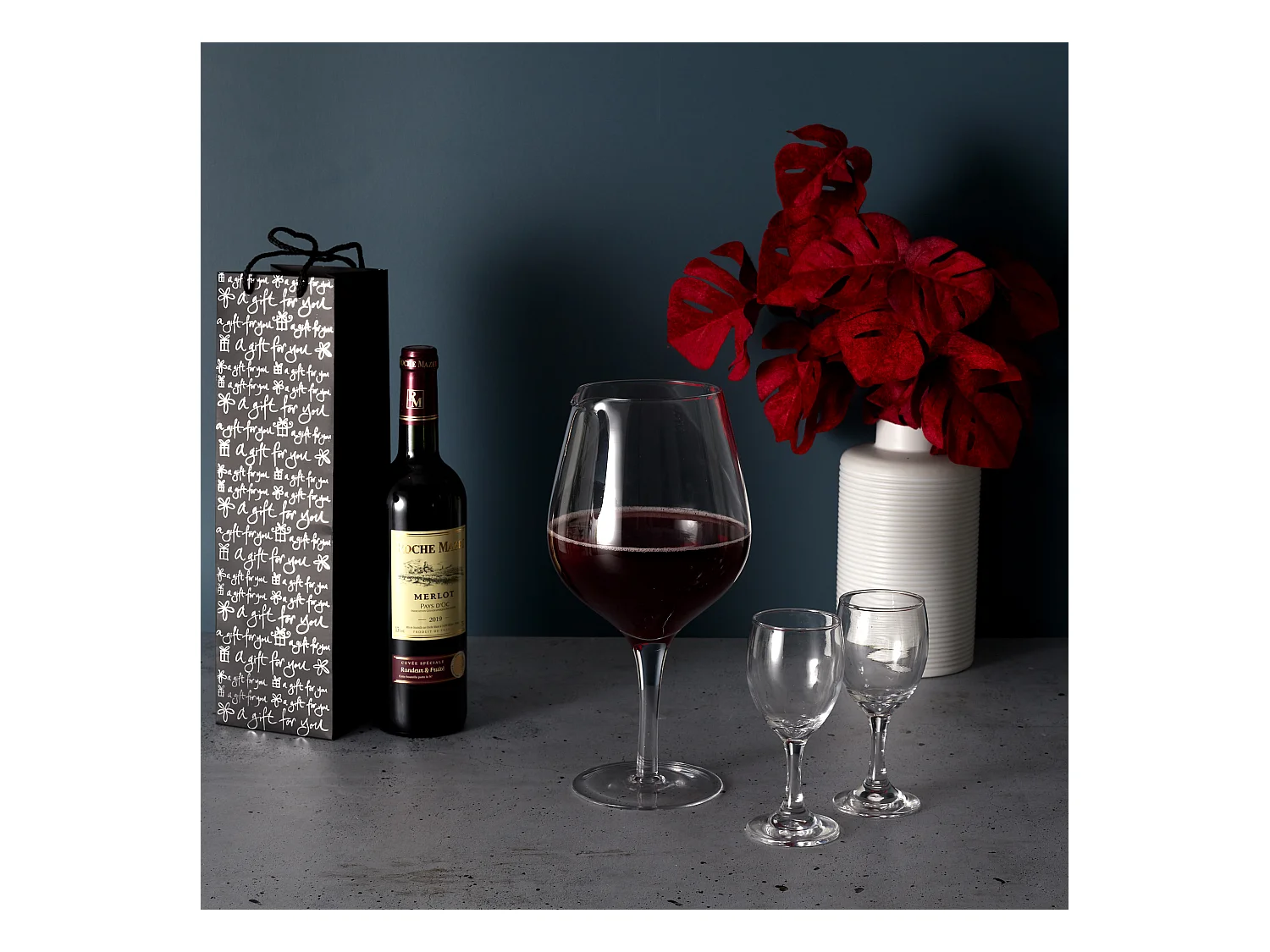 Carafe Vin Forme Verre 1.6l Blanc