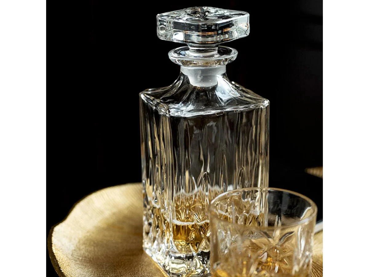 Carafe & Bouchon Design "Taille" 22cm Transparent