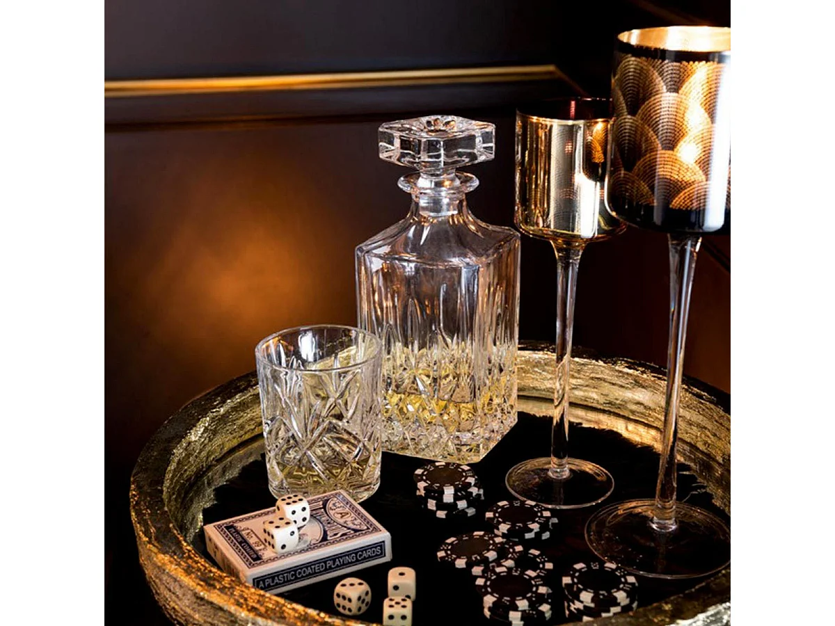 Carafe & Bouchon Design "Taille" 22cm Transparent