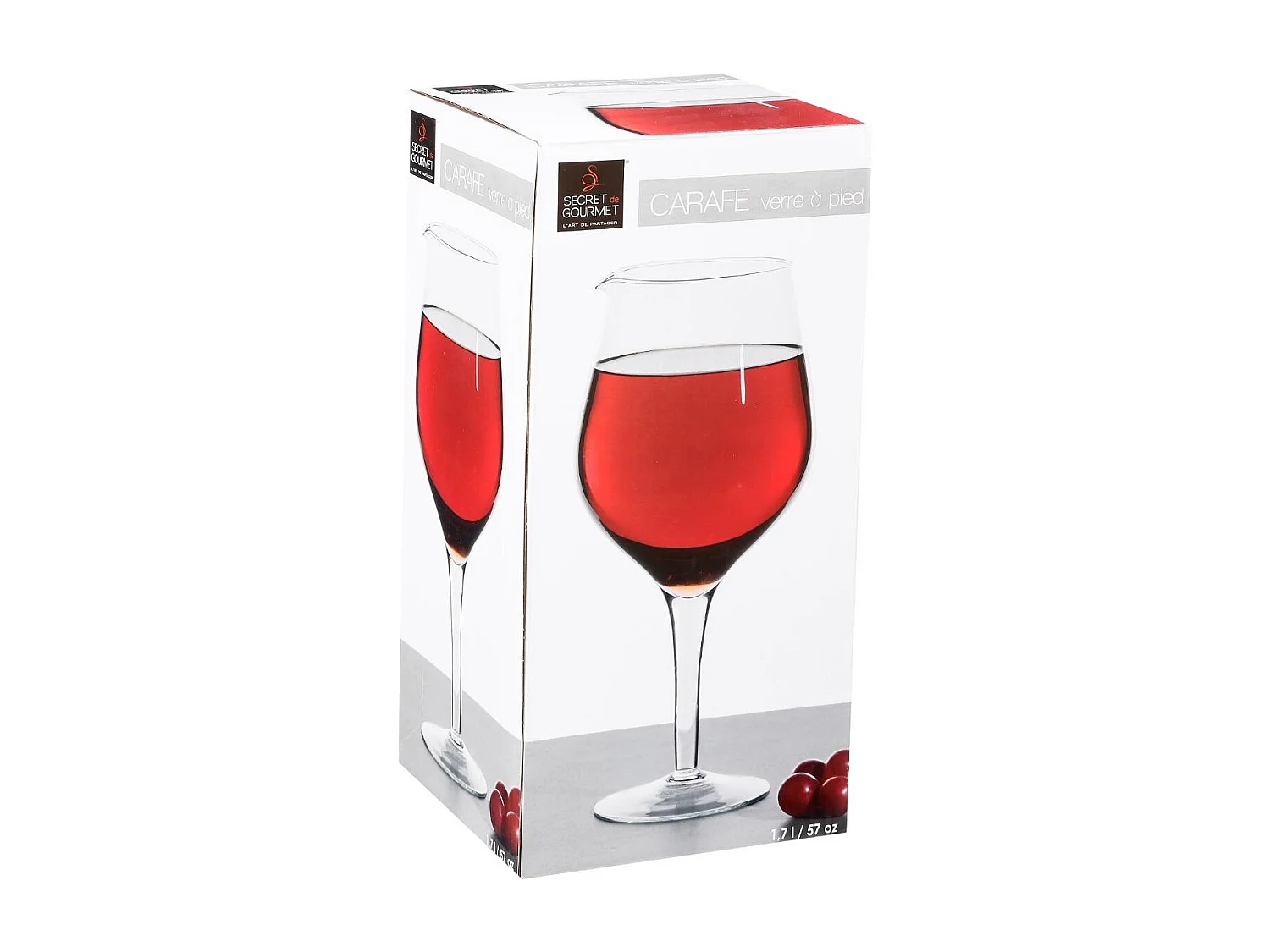 Carafe sur Pied "Verre" 1,7L Transparent