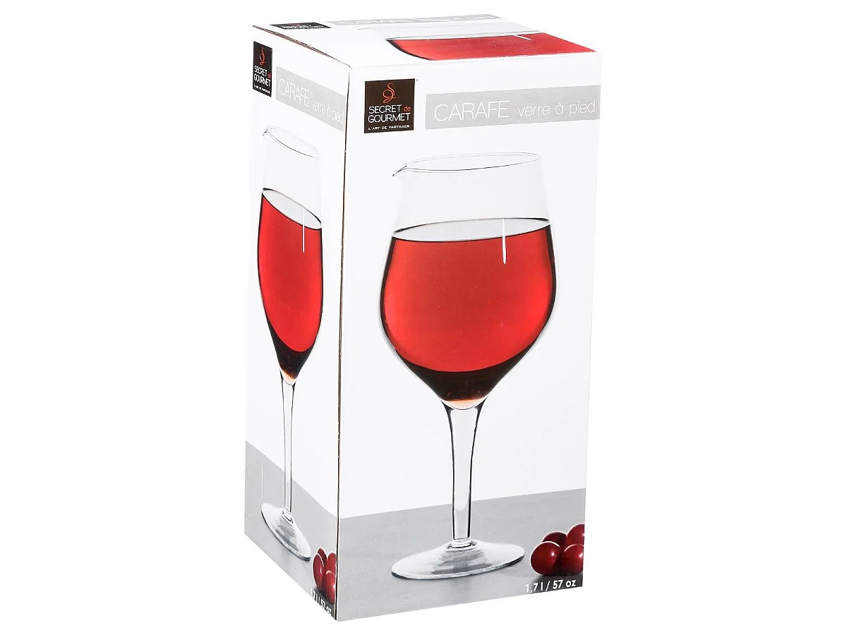 Carafe sur Pied "Verre" 1,7L Transparent