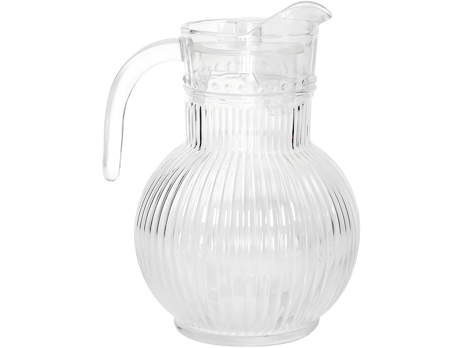 Pichet Design en Verre "Strié" 1,8L Transparent