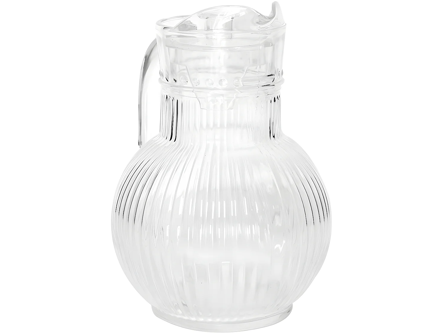 Pichet Design en Verre "Strié" 1,8L Transparent
