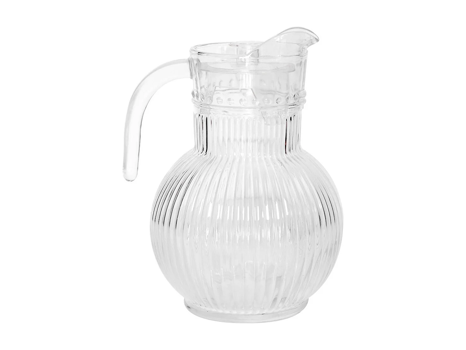 Pichet Design en Verre "Strié" 1,8L Transparent