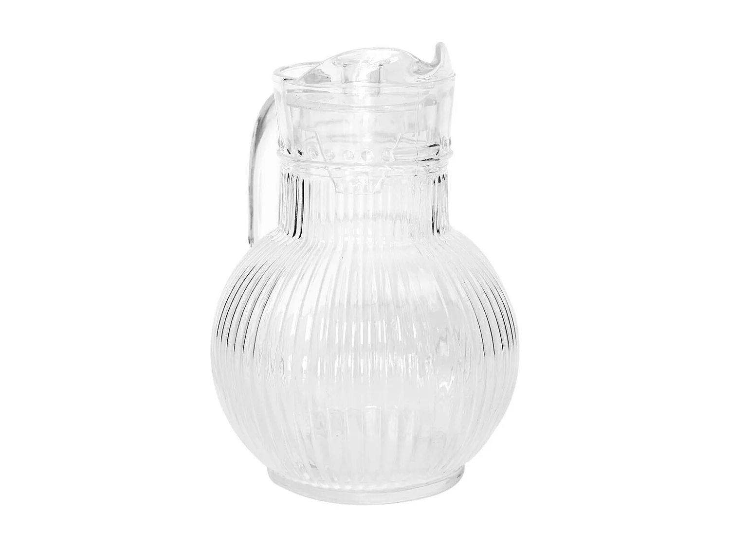 Pichet Design en Verre "Strié" 1,8L Transparent