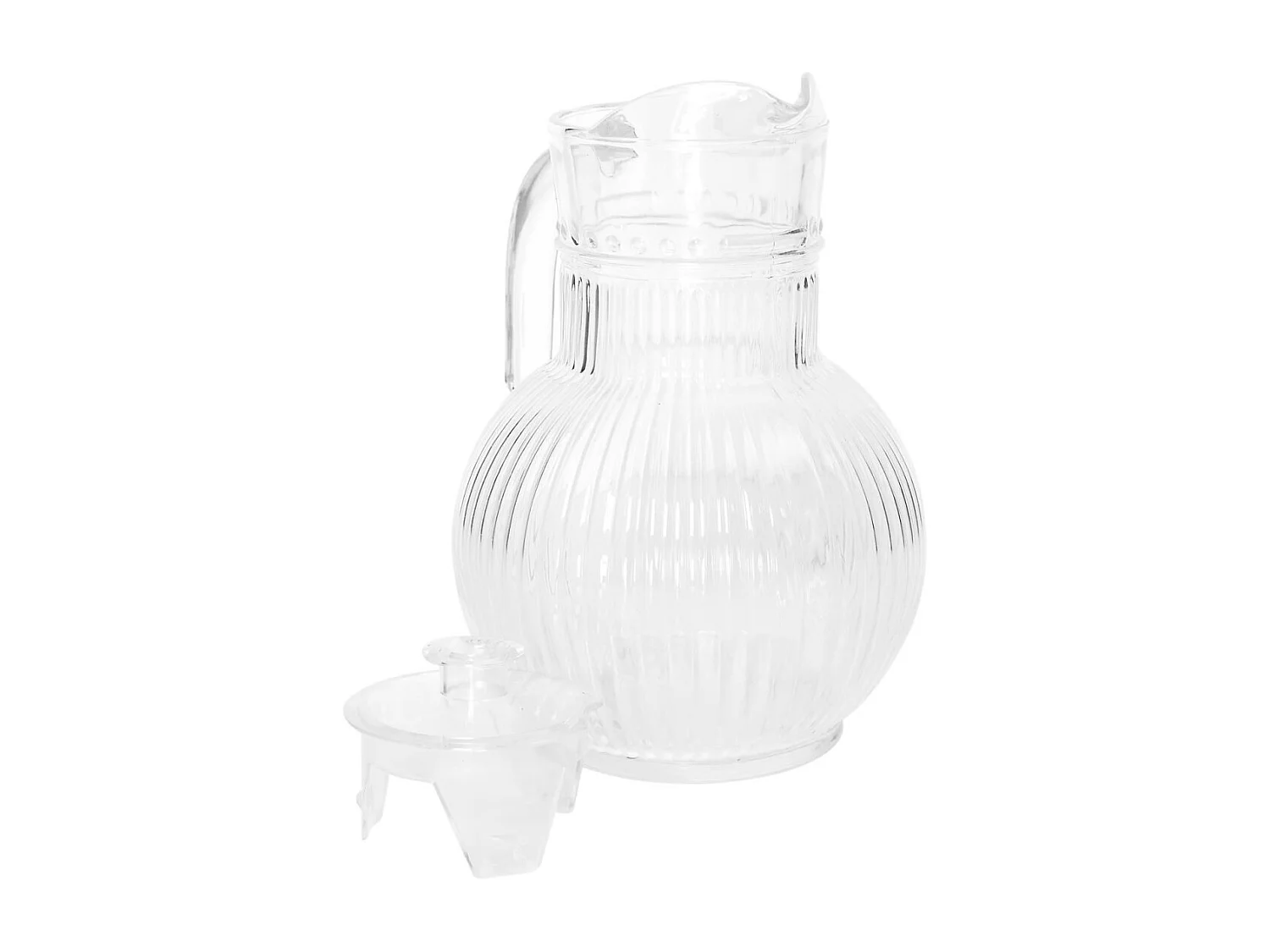 Pichet Design en Verre "Strié" 1,8L Transparent