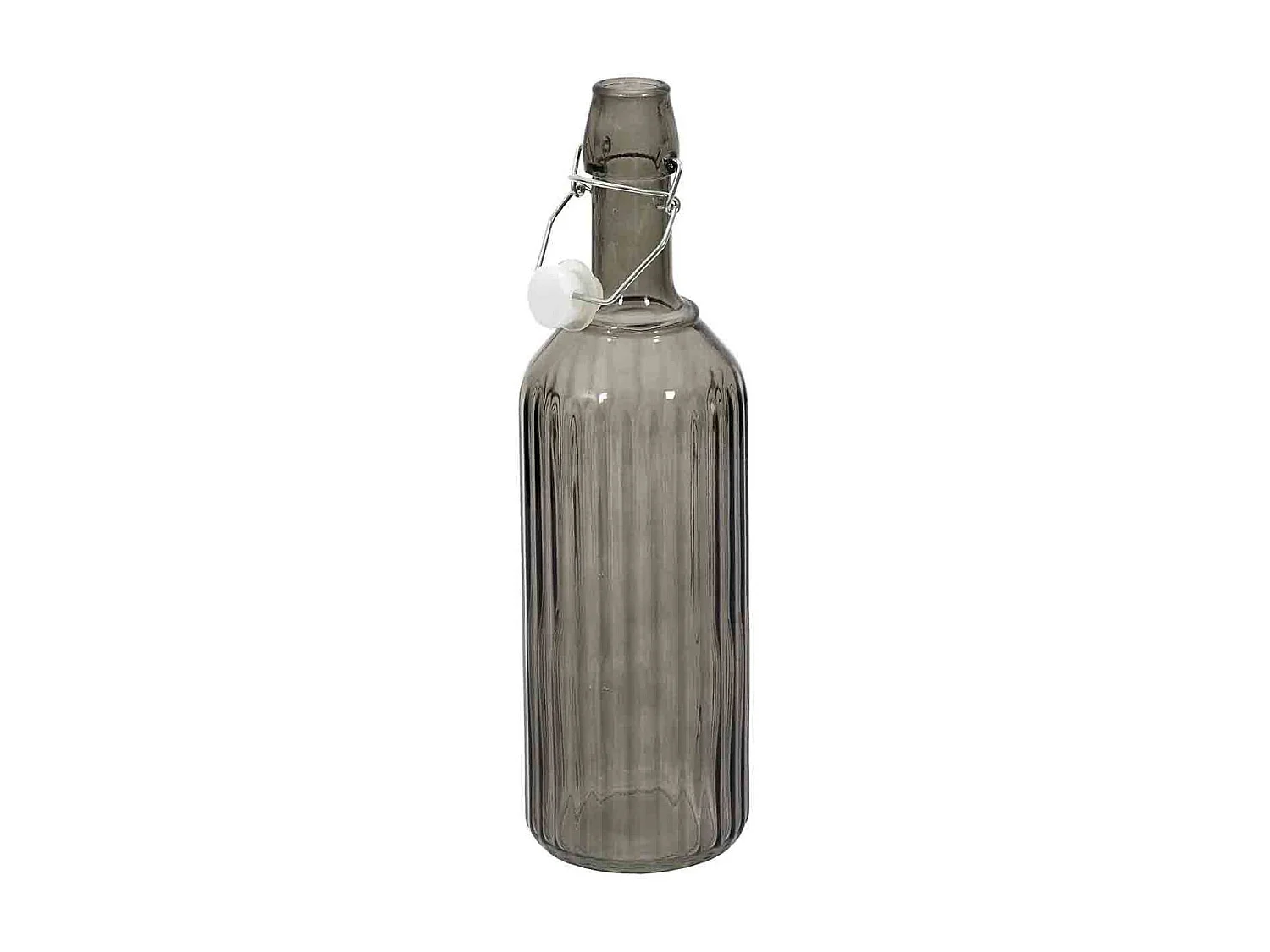 Bouteille en Verre Design "Clapet" 1L Gris
