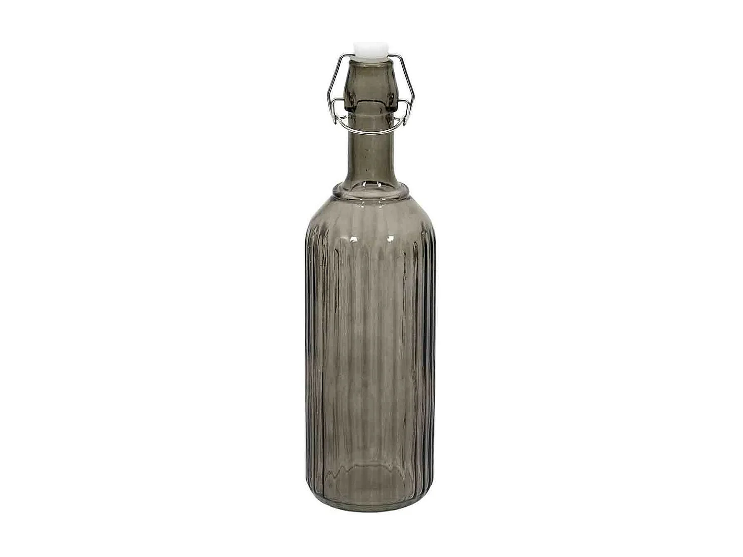 Bouteille en Verre Design "Clapet" 1L Gris