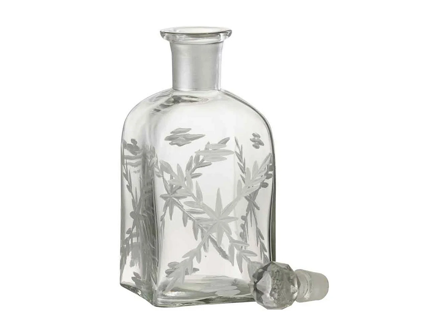 Carafe Carrée en Verre "Chloé" 23cm Transparent