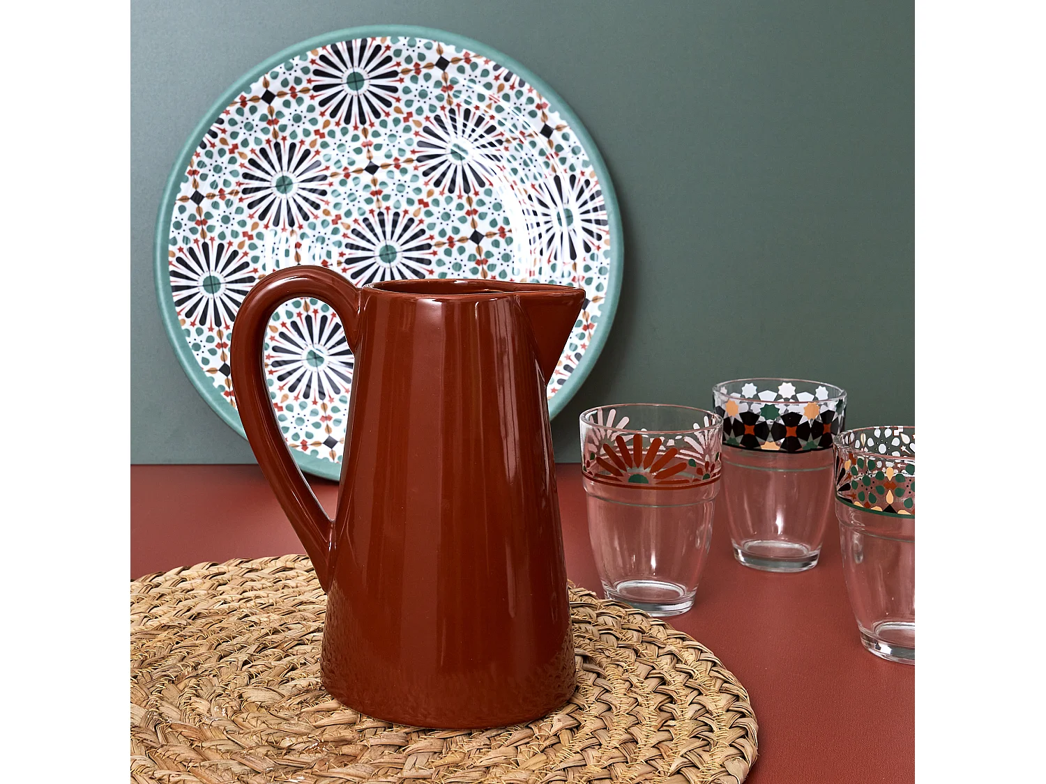 Pichet Ceramique Terracotta Orange