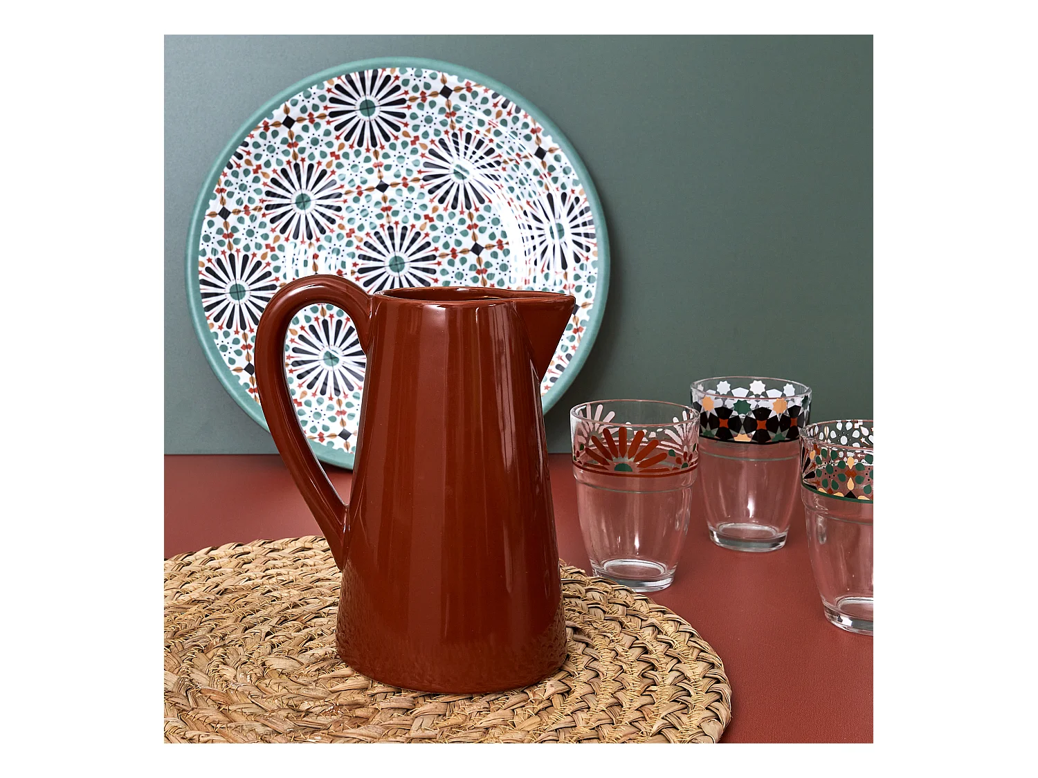 Pichet Ceramique Terracotta Orange