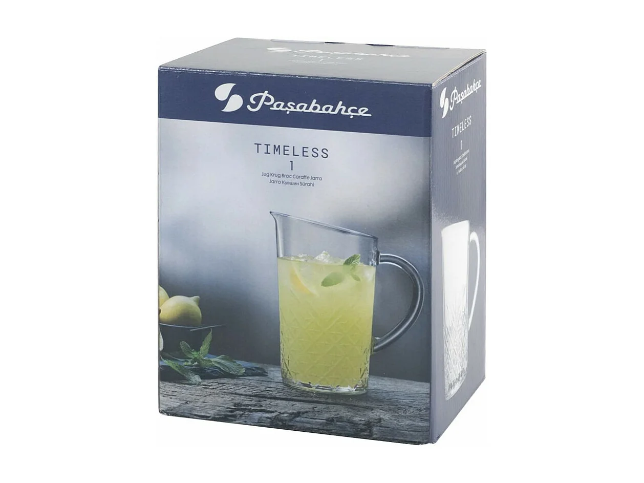 Carafe à Eau en Verre "Timeless" 1,4L Transparent