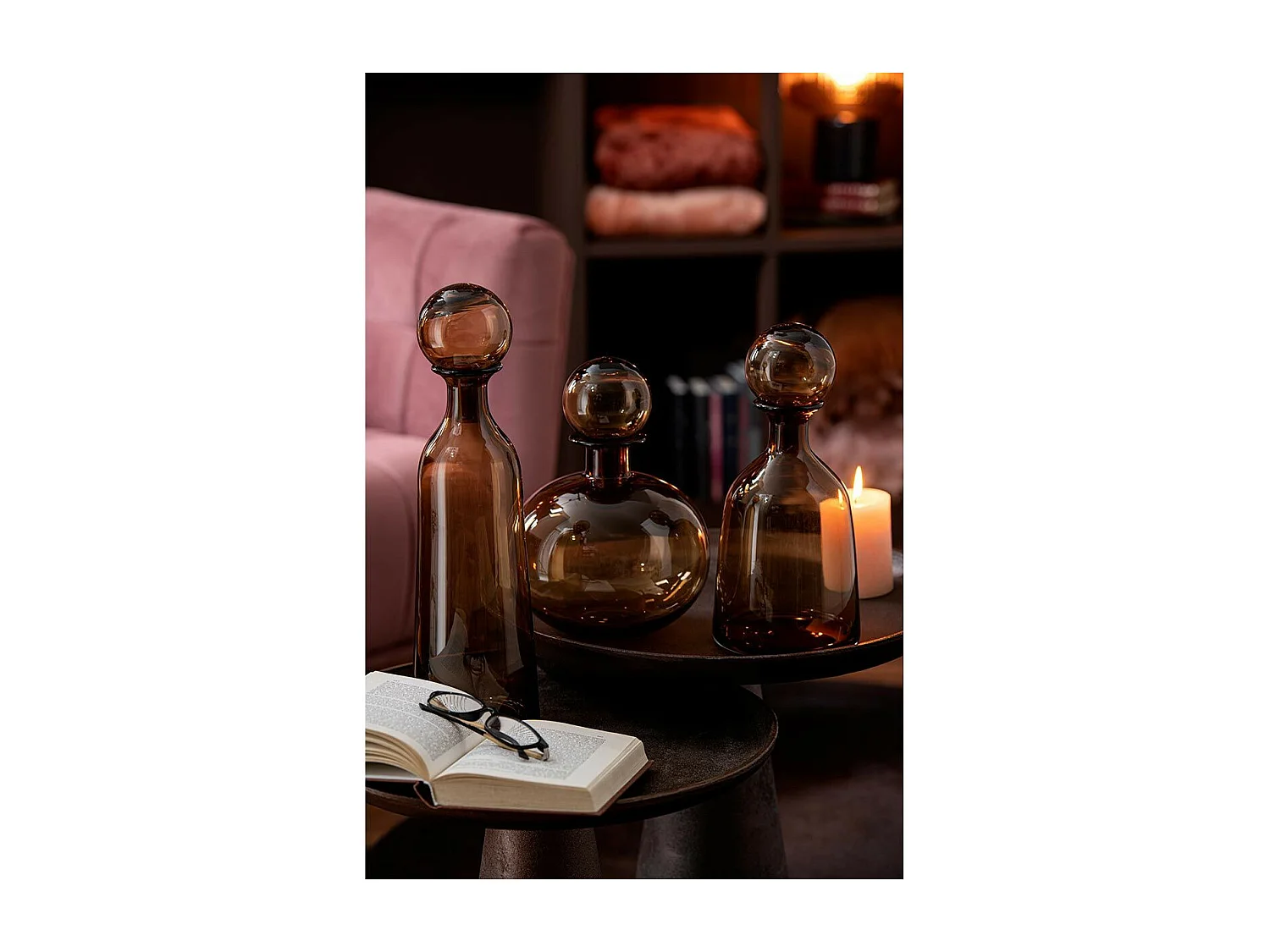 Bouteille avec Bouchon Uni "Joyce" 33cm Marron