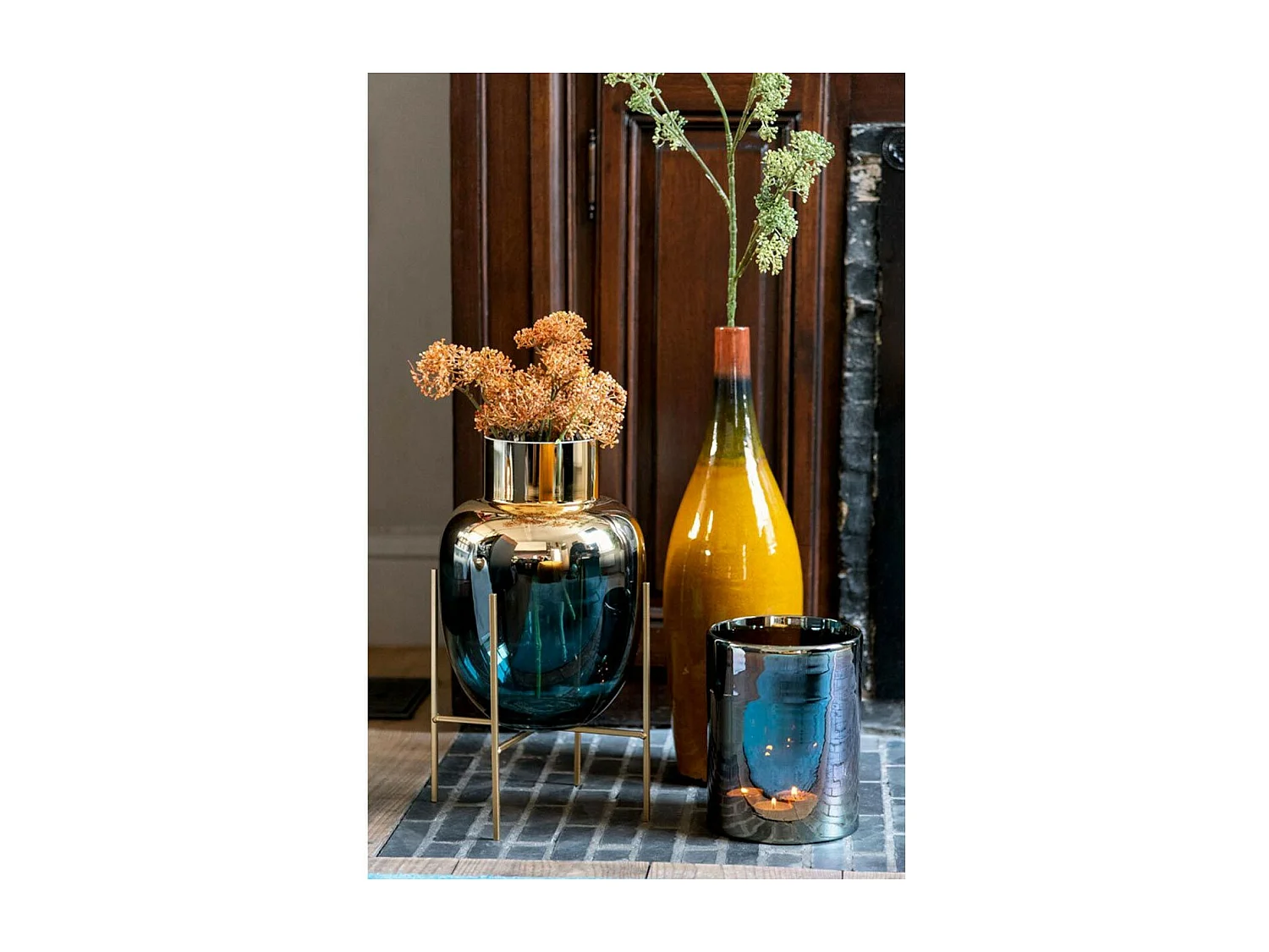 Bouteille & Bouchon "Tâche Déco" 35cm Naturel