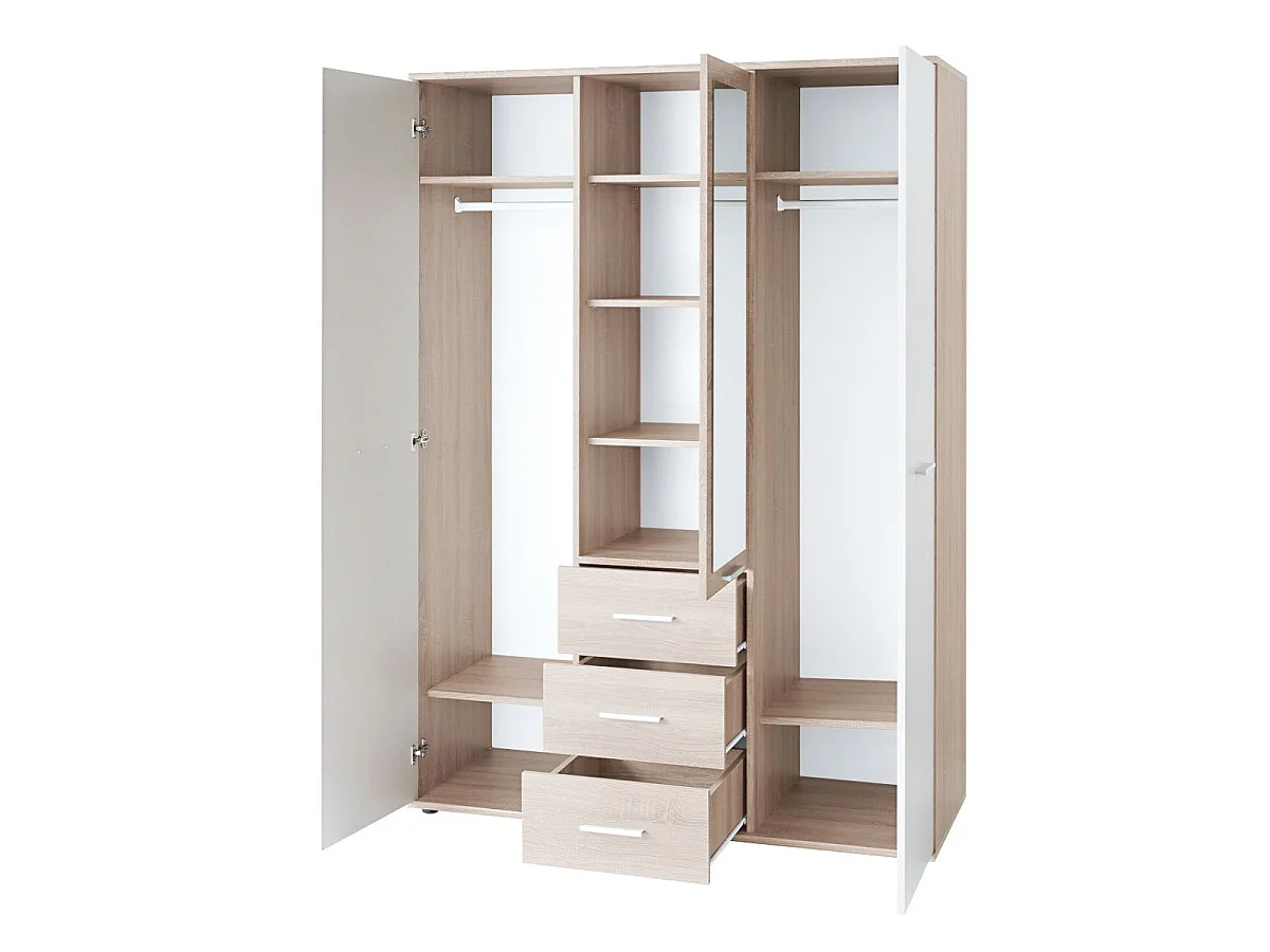 Szafa DINO 3D3S dąb/biała