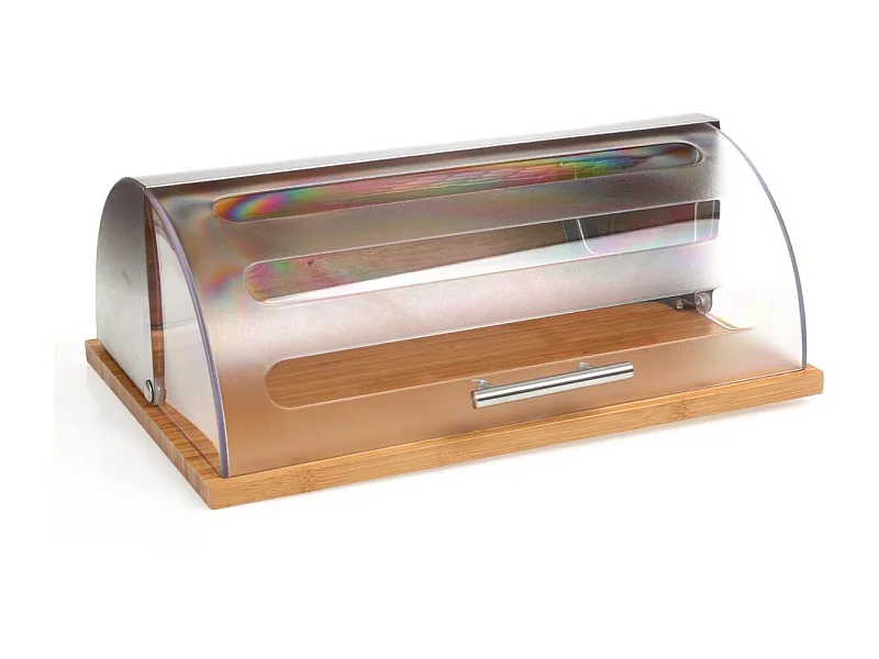 Boîte à Pain "Bambou & Inox" 39cm Naturel