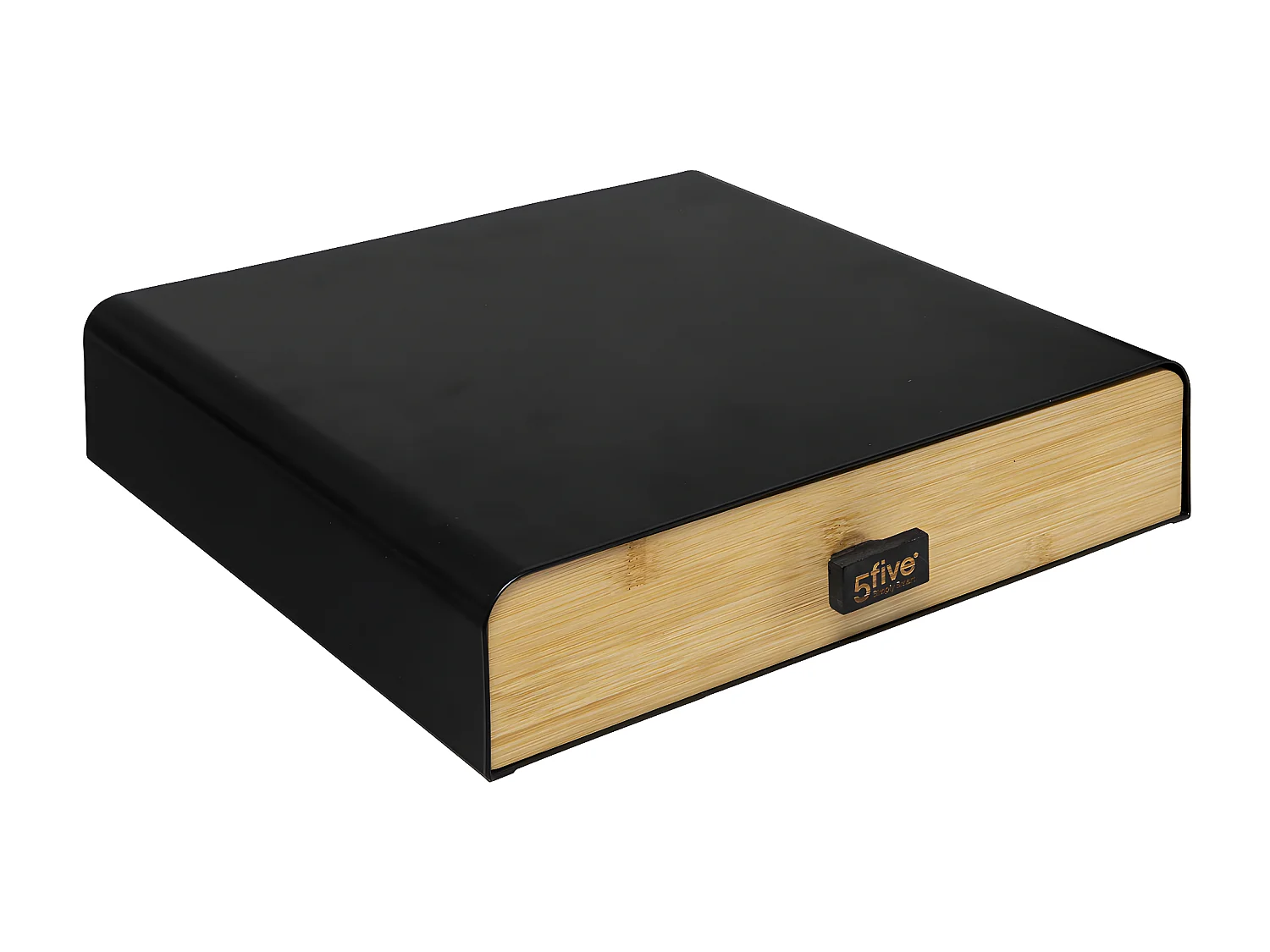 Porte-Capsules Tiroir "Nera" 33cm Noir & Naturel