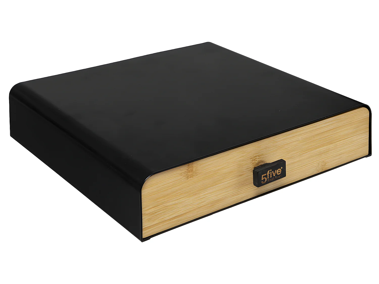 Porte-Capsules Tiroir "Nera" 33cm Noir & Naturel