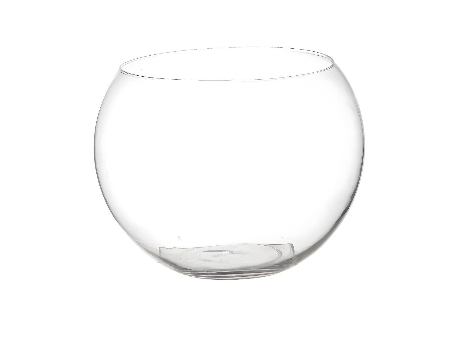 Vase en Verre "Boule" 25cm Transparent