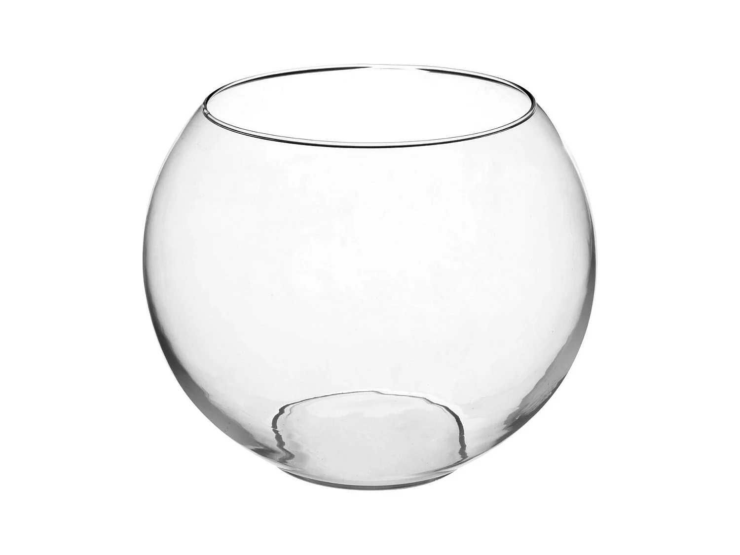Vase en Verre "Boule" 25cm Transparent