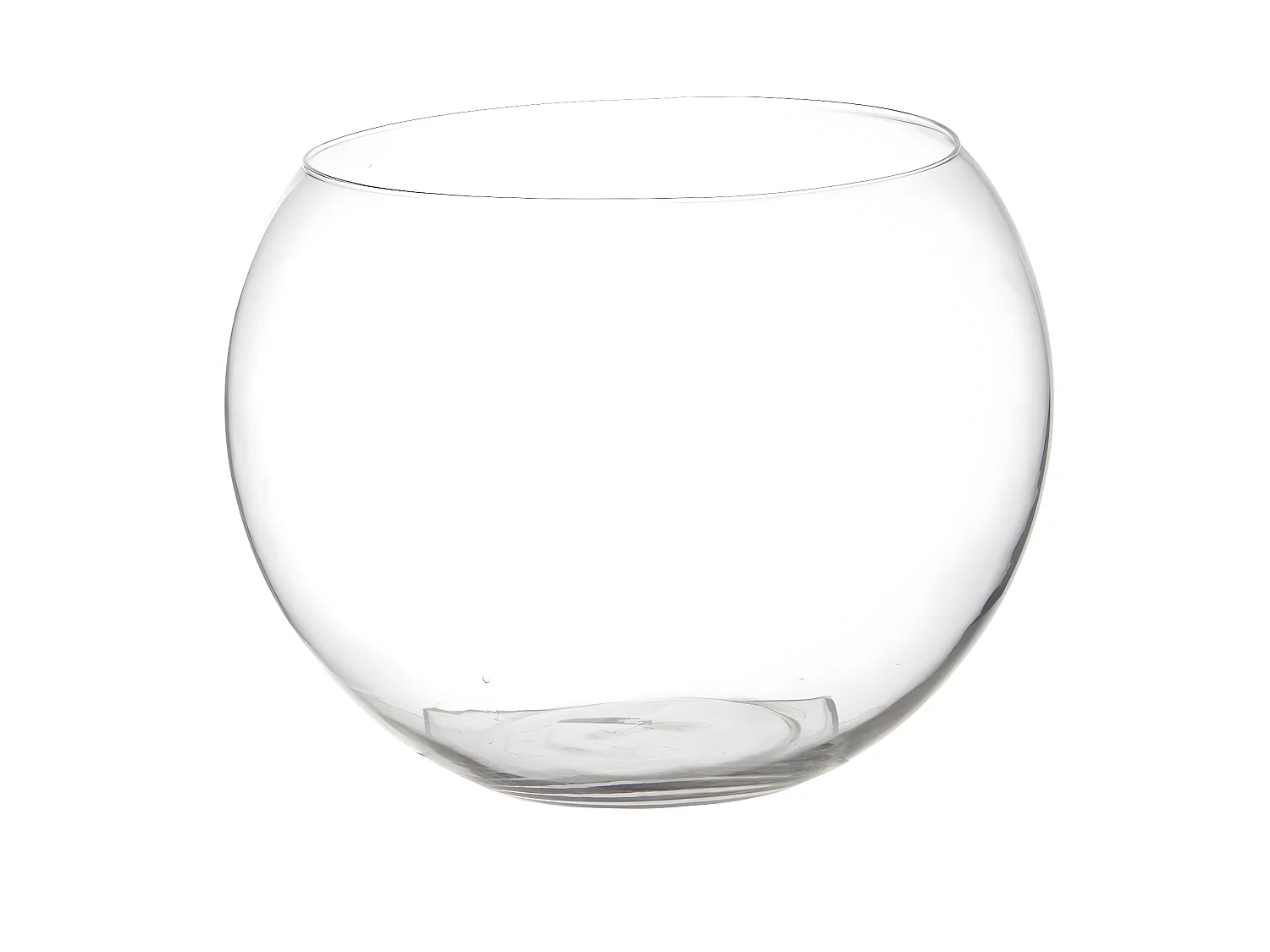 Vase en Verre "Boule" 25cm Transparent