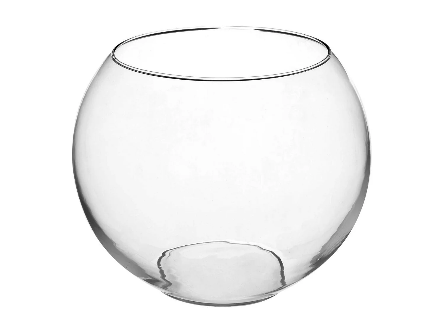 Vase en Verre "Boule" 25cm Transparent