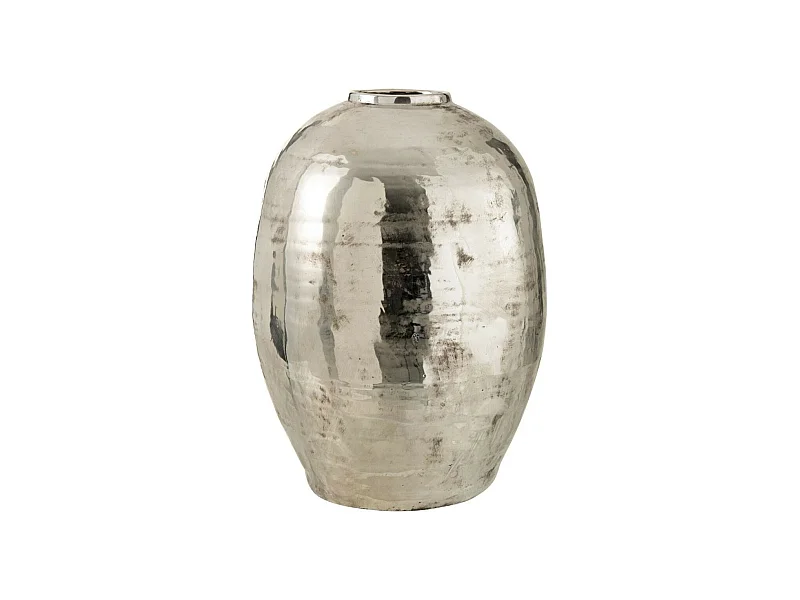 Vase Design en Métal "Arya" 57cm Argent