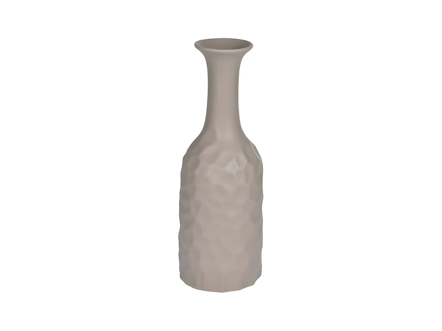 Vase Déco en Céramique "Martelé" 30cm Taupe