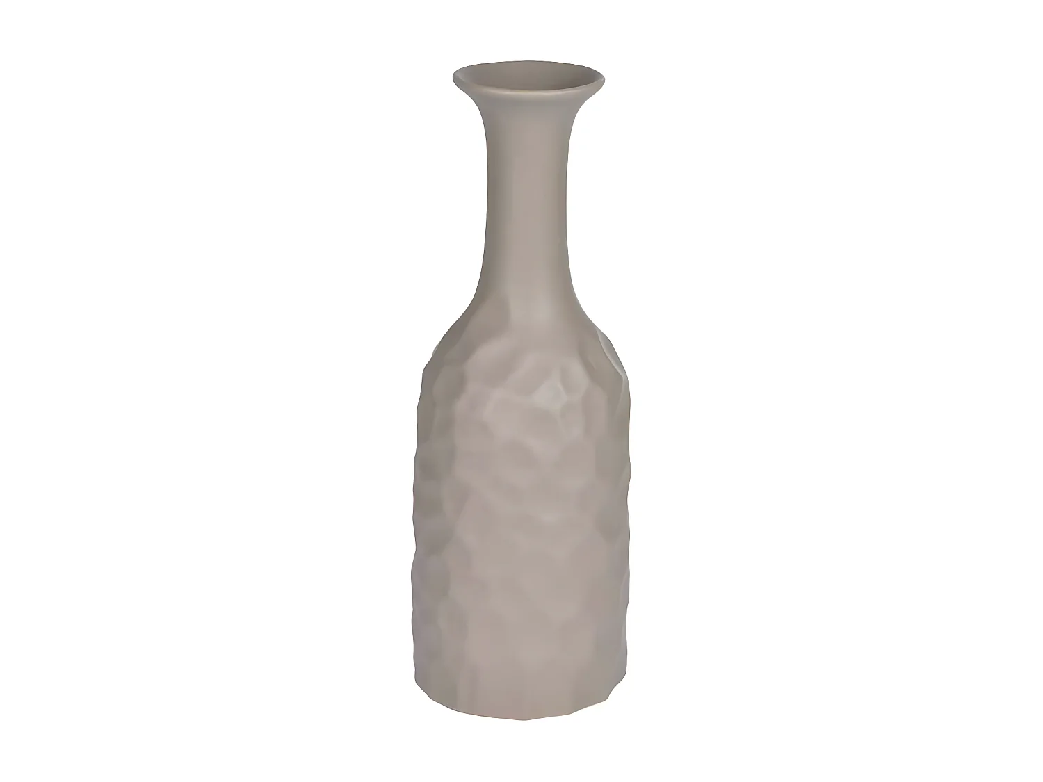 Vase Déco en Céramique "Martelé" 30cm Taupe