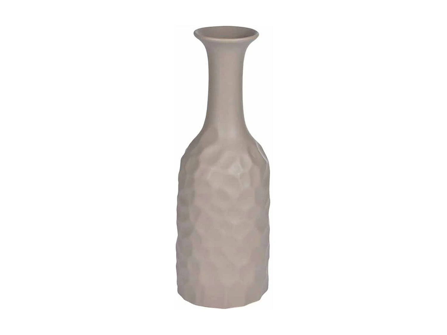 Vase Déco en Céramique "Martelé" 30cm Taupe