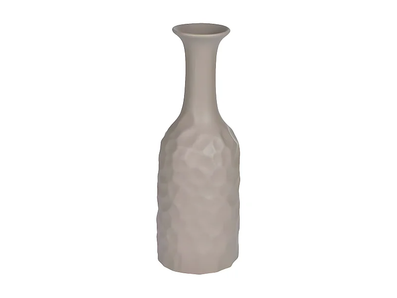 Vase Déco en Céramique "Martelé" 30cm Taupe