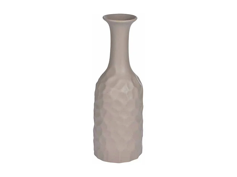 Vase Déco en Céramique "Martelé" 30cm Taupe
