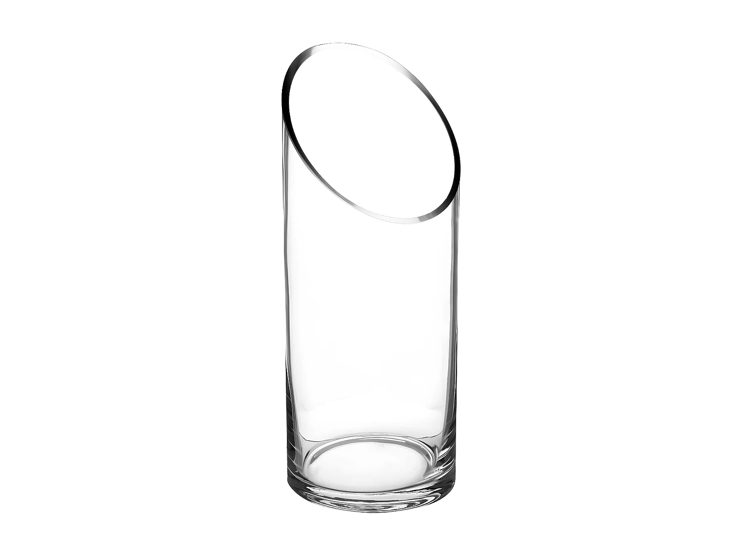 Vase en Verre "Cylindrique" 25cm Transparent