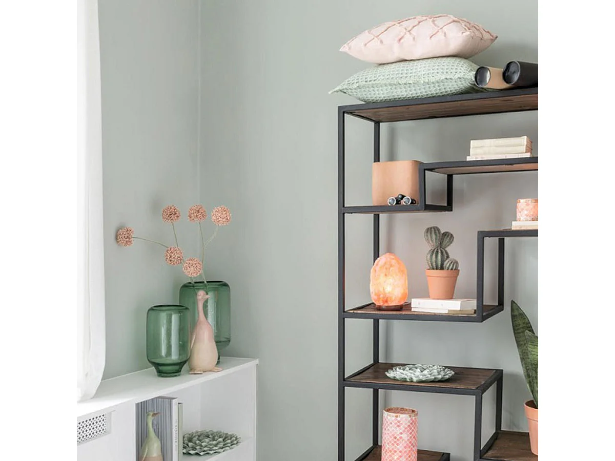 Vase Déco Sur Pied "Nora" 37cm Vert