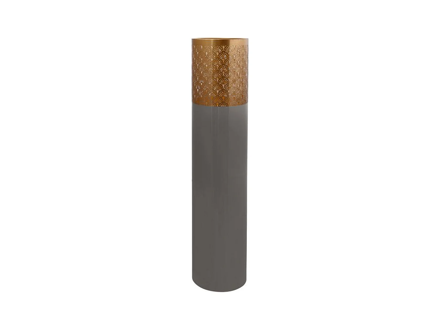 Vase Rond Design "Decoa" 121cm Gris & Or