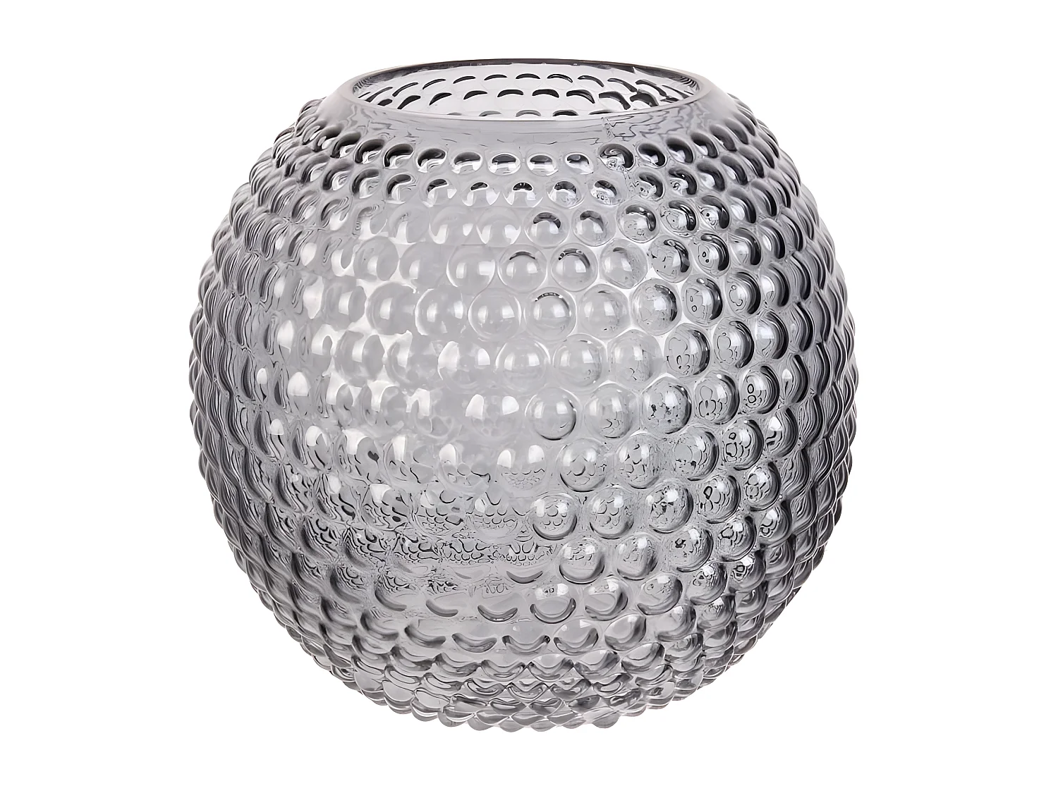 Vase Déco en Verre "Dolia" 20cm Gris