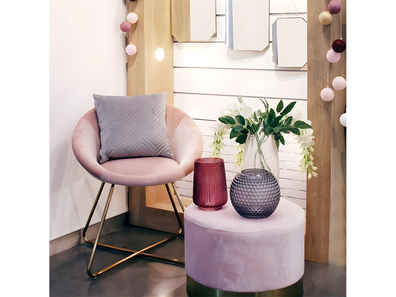 Vase Déco en Verre "Dolia" 20cm Gris