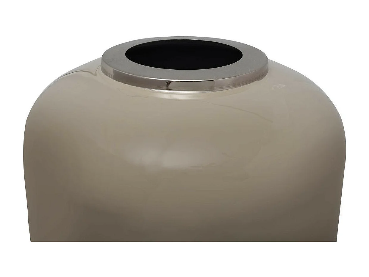 Vase Design "Touna" 81cm Taupe & Argent