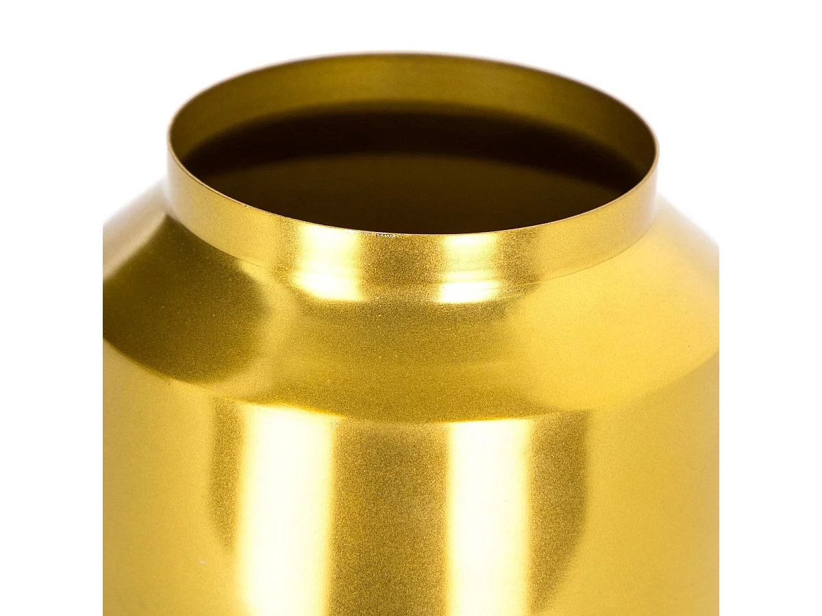 Lot de 3 Vases Déco "Culture" 16cm Violet & Or