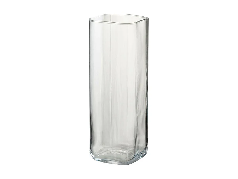 Vase Design "Carré Droit" 32cm Transparent