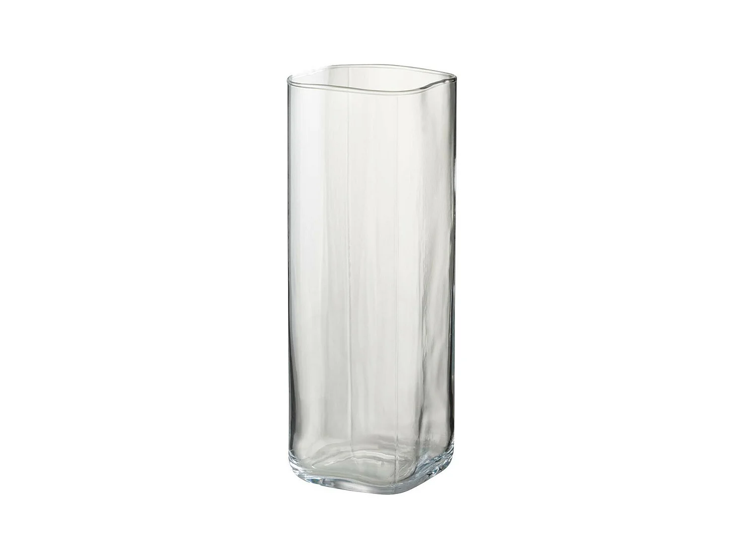Vase Design "Carré Droit" 32cm Transparent