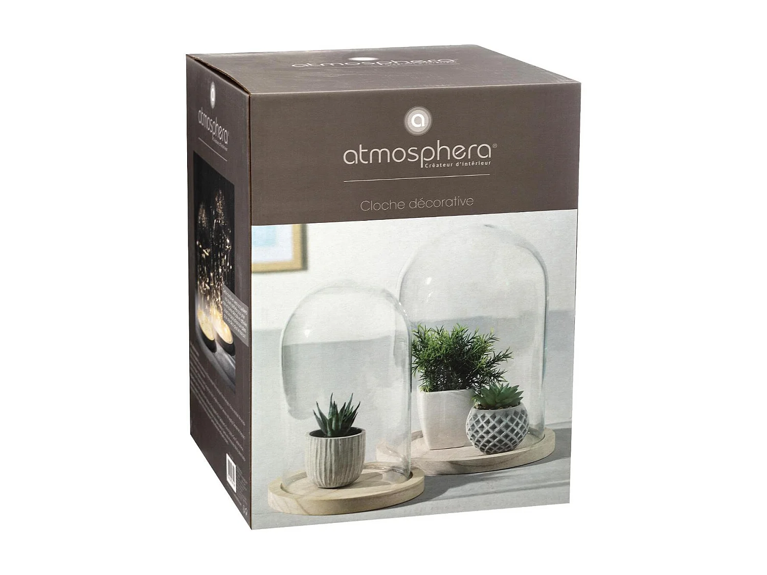 Cloche Décorative en Verre "Shine" 29cm Naturel