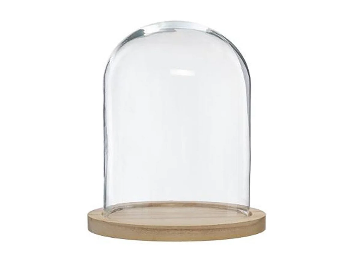 Cloche Décorative en Verre "Shine" 29cm Naturel
