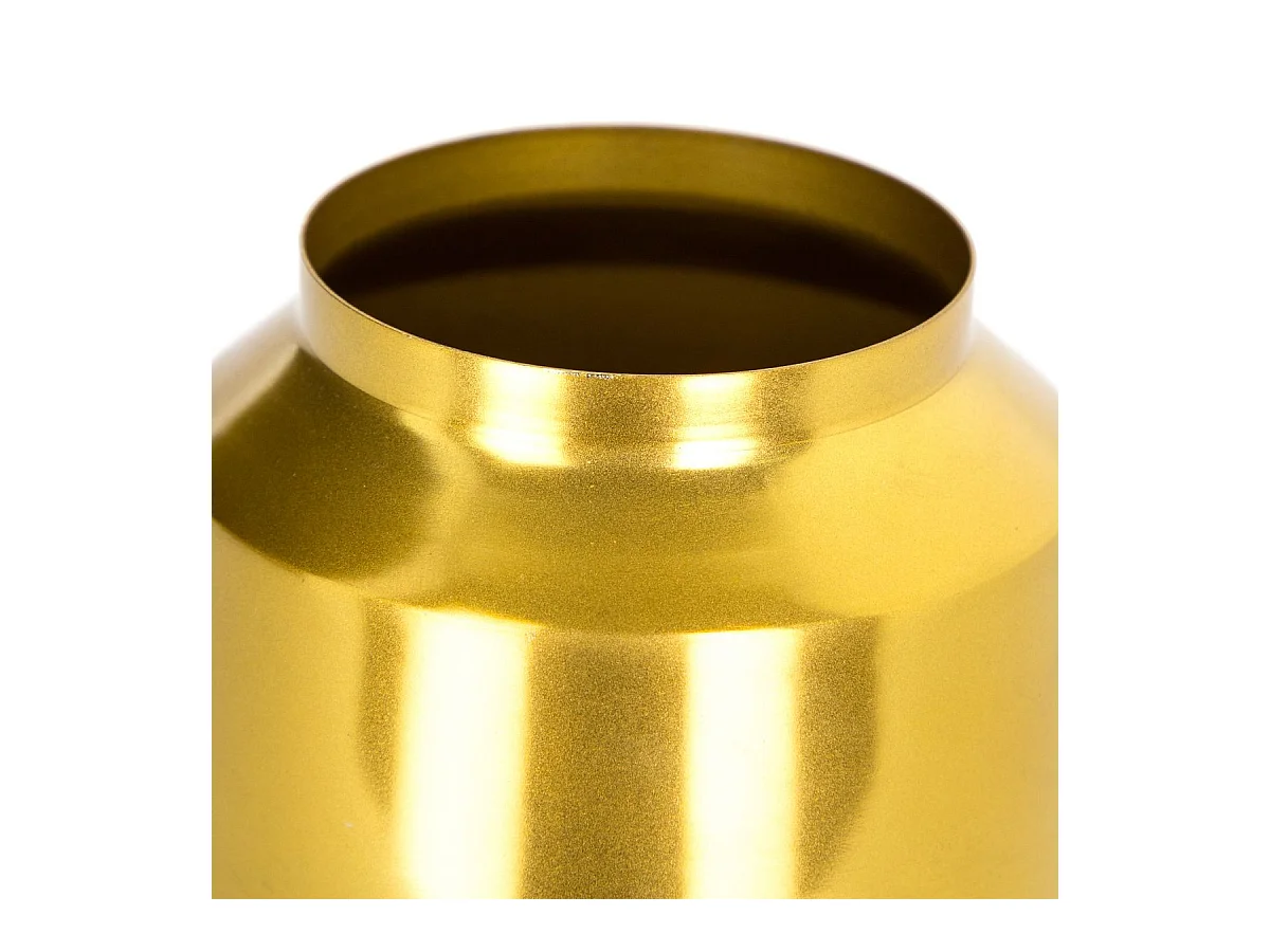 Lot de 3 Vases Déco "Culture" 16cm Bleu & Or