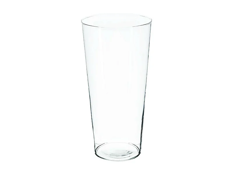 Vase en Verre "Conique" 30cm Transparent
