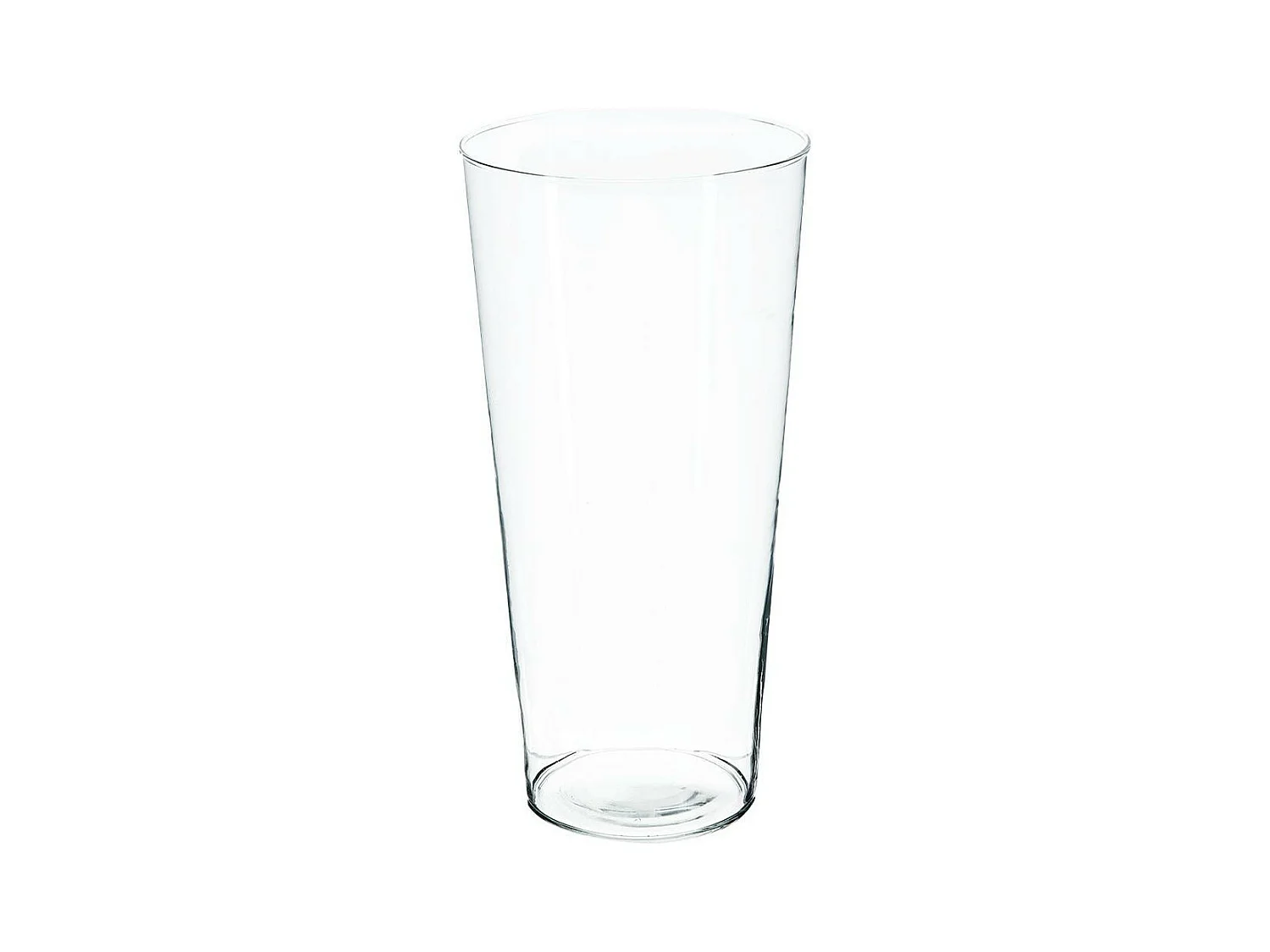 Vase en Verre "Conique" 30cm Transparent